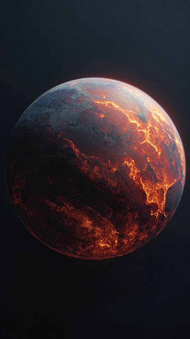 Fiery Protoplanet Burned Surface