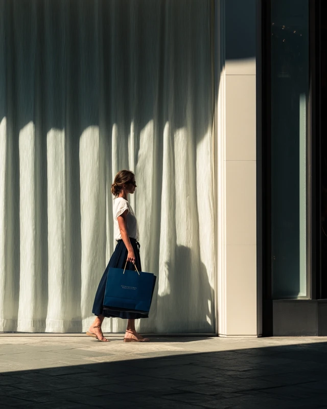 Woman Shopping on Rodeo Drive Beverly Hills