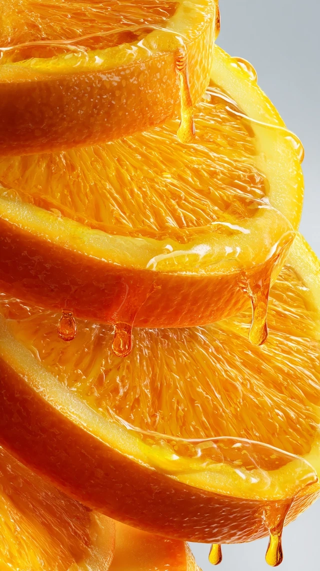 Juicy Orange Slices Fresh and Zesty Food Photography