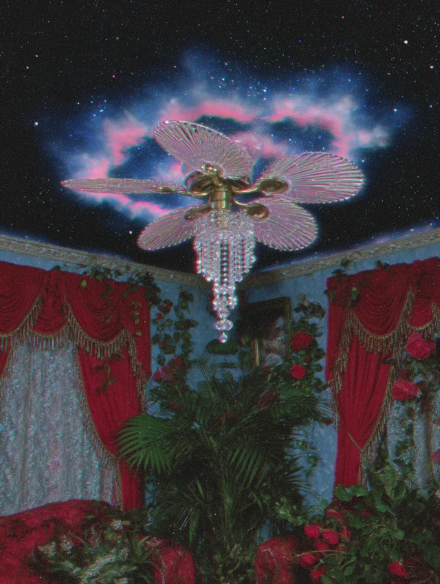 Dreamlike Ceiling Fan Vaporwave Photograph
