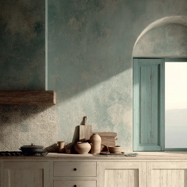 Mediterranean Kitchen Interior Design Photography