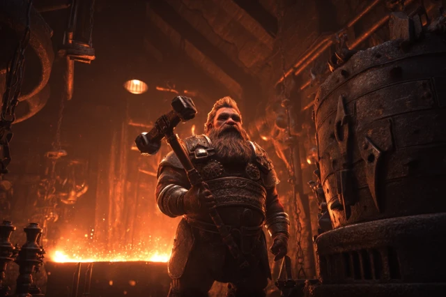 Epic Fantasy Dwarf Blacksmith Portrait