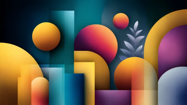 Vibrant Geometric Shapes Background Art