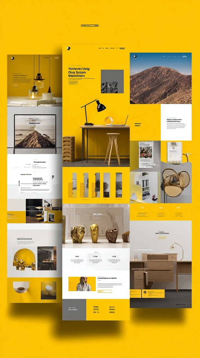 Design Studio Website Homepages with Yellow Background