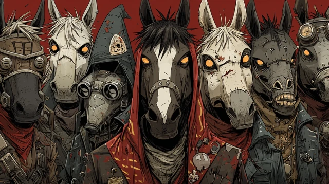 Anthropomorphic Horse Adventurers Comic Cover Art