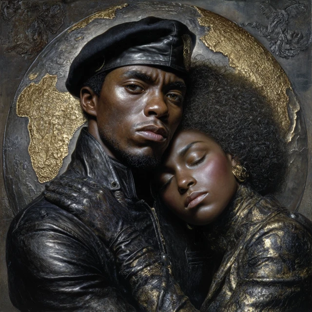 Black Panther Warrior And Fallen Comrade Art