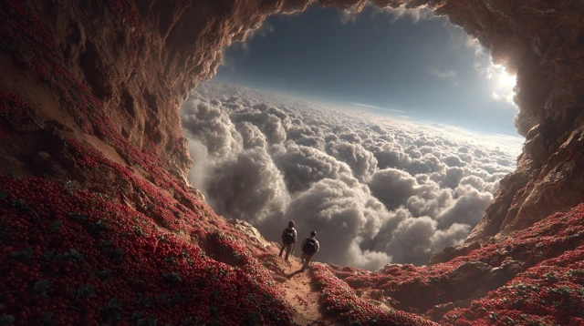 Volcanic Crater Ultra Realistic Scene