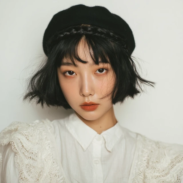 Stylish Korean Woman Portrait Confident and Cool