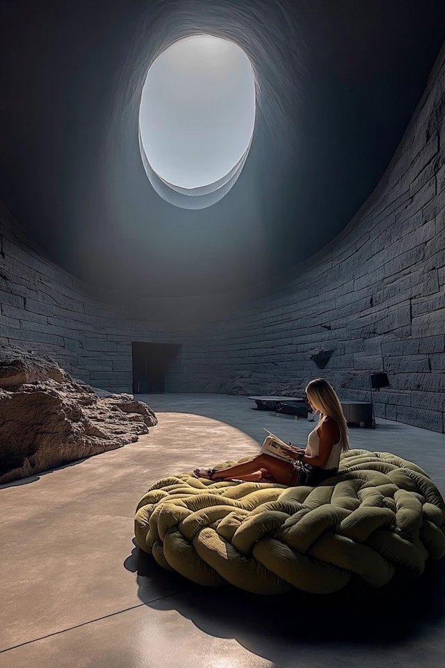 Modern Interior Cave Reading Minimalist Architecture