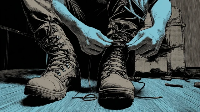 Special Forces Boot Up Comic Style Illustration