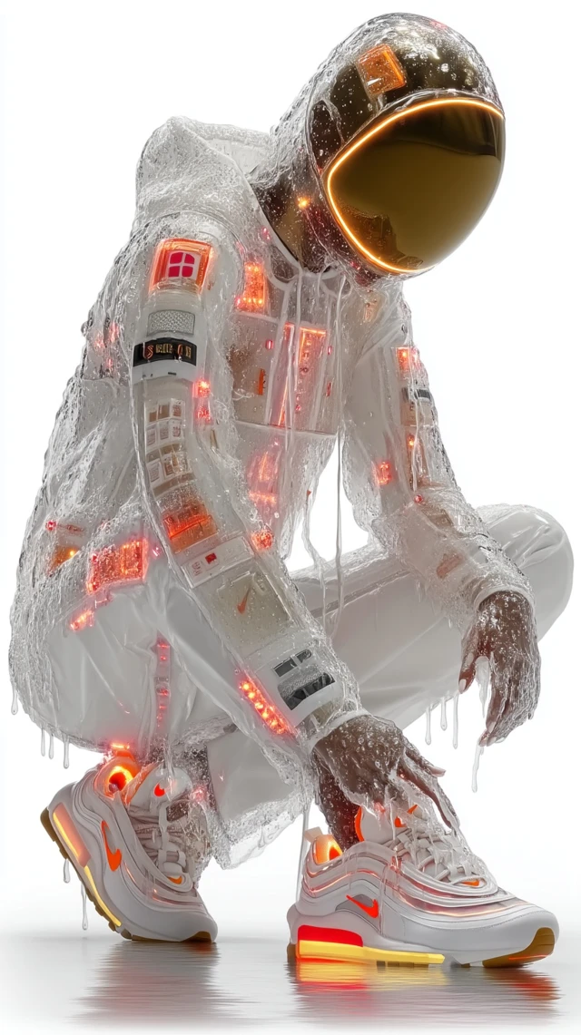 Futuristic Nike Outfit Digital Art Hyperreal