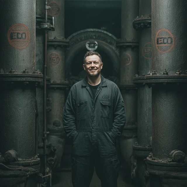 Heating Plant Worker Industrial Portrait