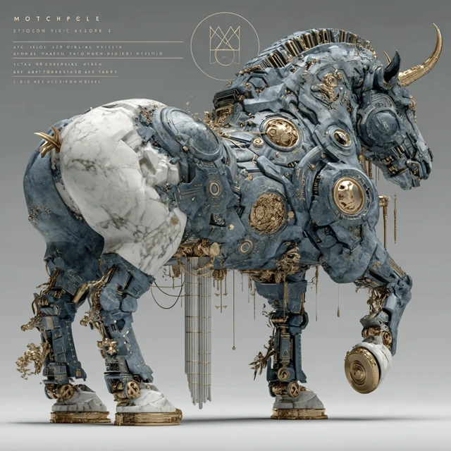 Mythic Apocalypse Centaur Biomechanical Warhorse Art