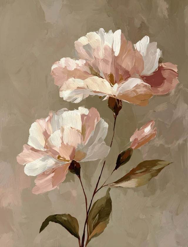 Matisse Inspired Floral Painting Minimalist Art