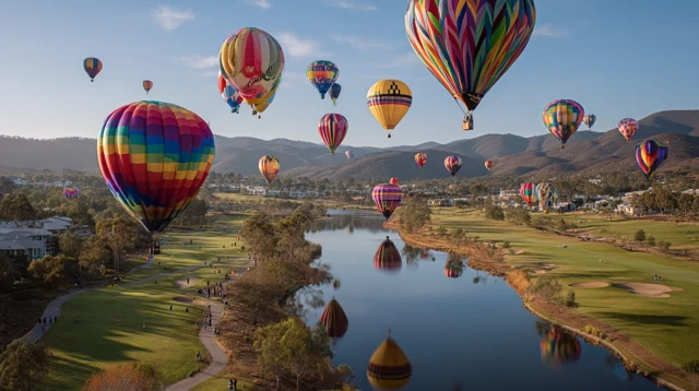 Hot Air Balloon Festival Scenic Landscape