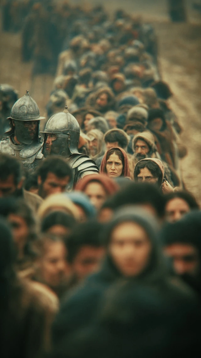 Gothic Refugees Receiving Aid Under Roman Supervision