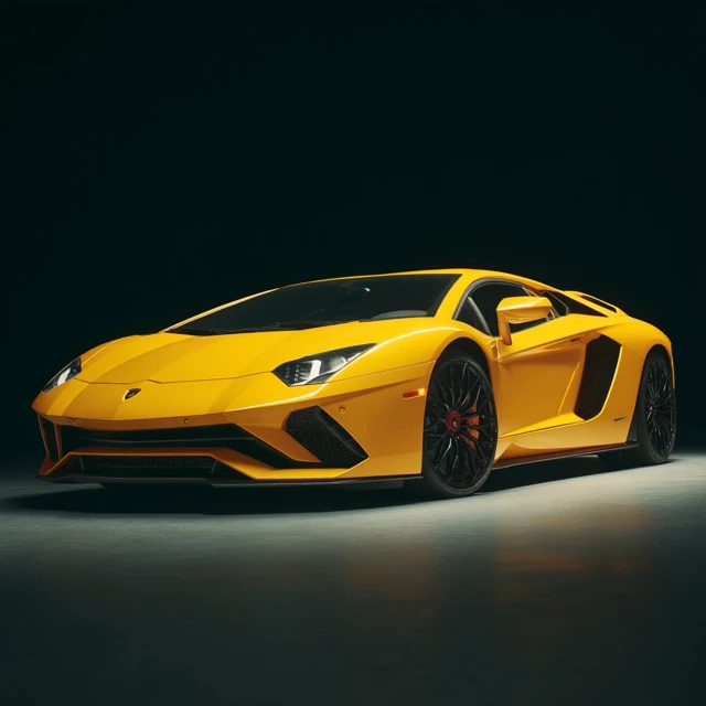 Yellow Lamborghini Supercar Studio Photography