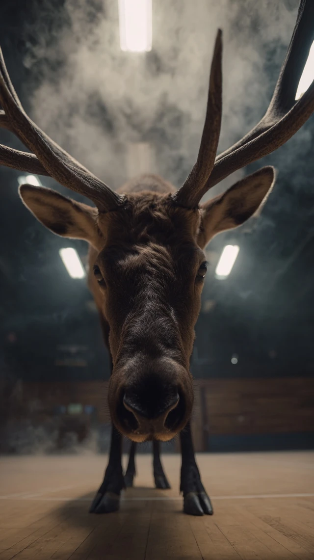 Elk Charging Head On High Energy Shot