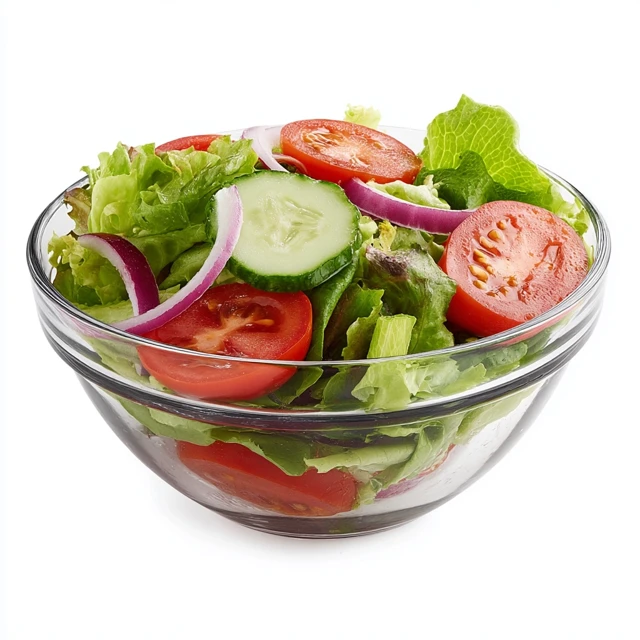 Fresh Green Salad with Tomatoes and Red Onion