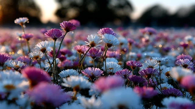 Field of Daisies Under a Blue Sky