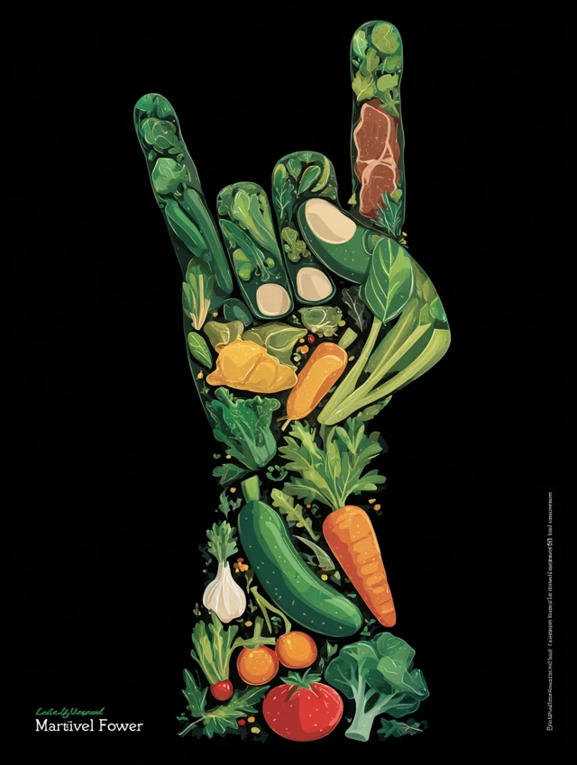 Low Carb Food Rock On TShirt Design
