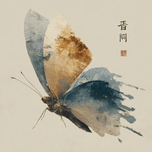 Abstract Ink Butterfly Song Dynasty Painting