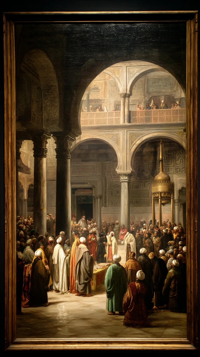 King Alfonso X Wise and Muslim Families in Spanish Palace