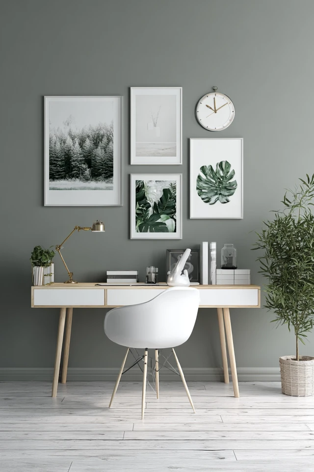 Scandinavian Home Office Interior Design Photography