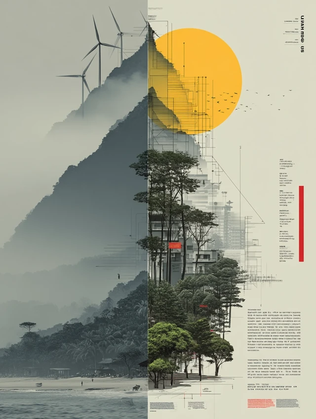 Gangwon Korea Poster Nature and Future