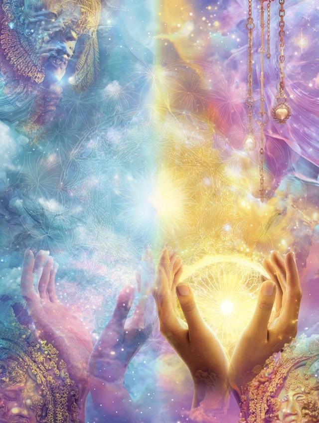Spiritual Collage Artwork Unconditional vs Conditional Love
