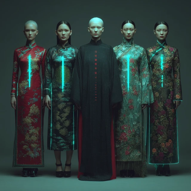 Cyberpunk Chinese Fashion Models