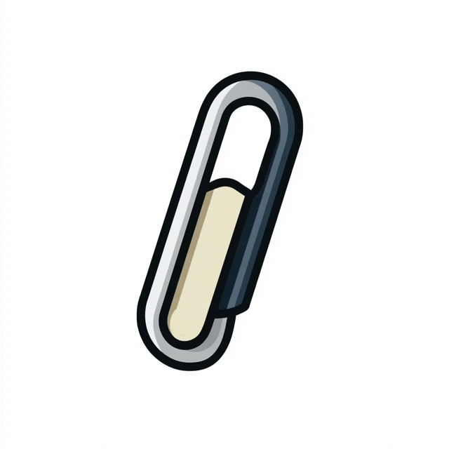 Paperclip Icon Simple Modern Vector Design