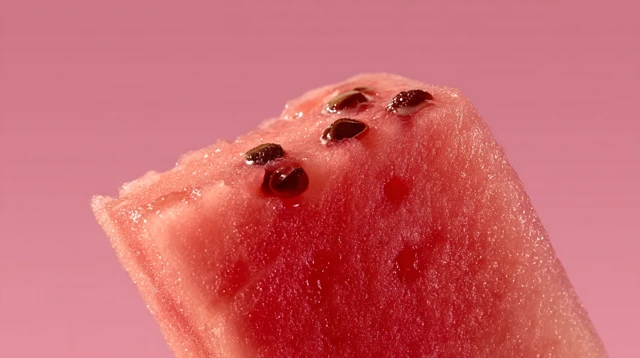 Juicy Watermelon Slice Macro Photography