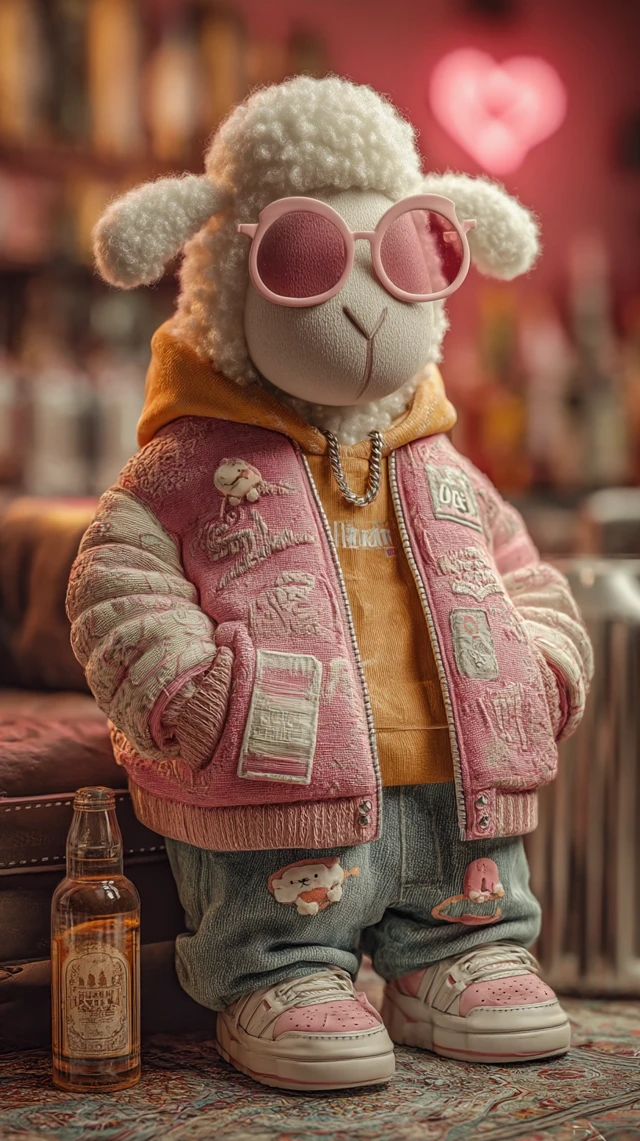 3D Sheep in Hiphop Style at the Bar