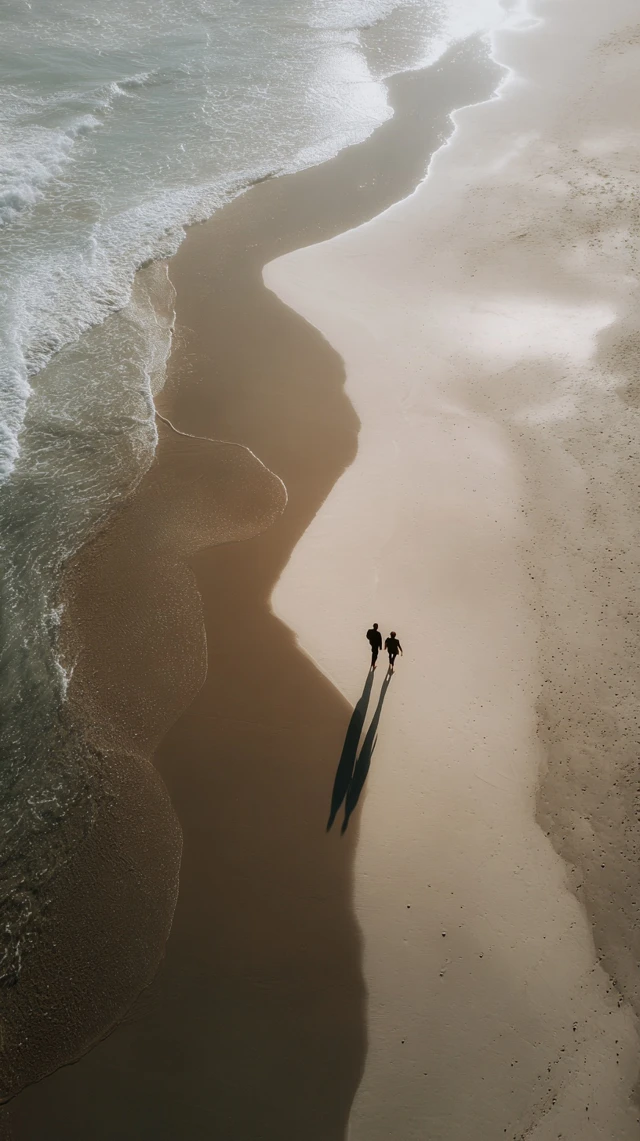 Beach Walk Aerial View Dreamy Summer Photography