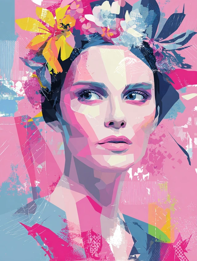 German Woman Portrait Digital Art Anton Balbierz Style