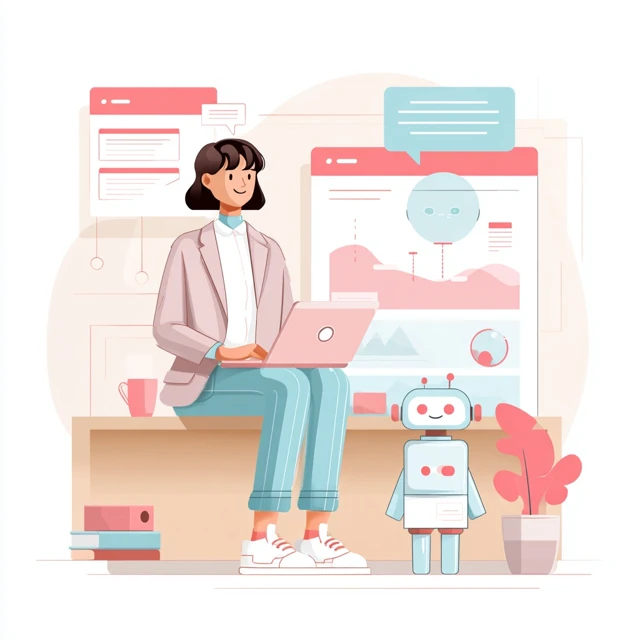 Japanese Office AI Chatbot Modern Workplace