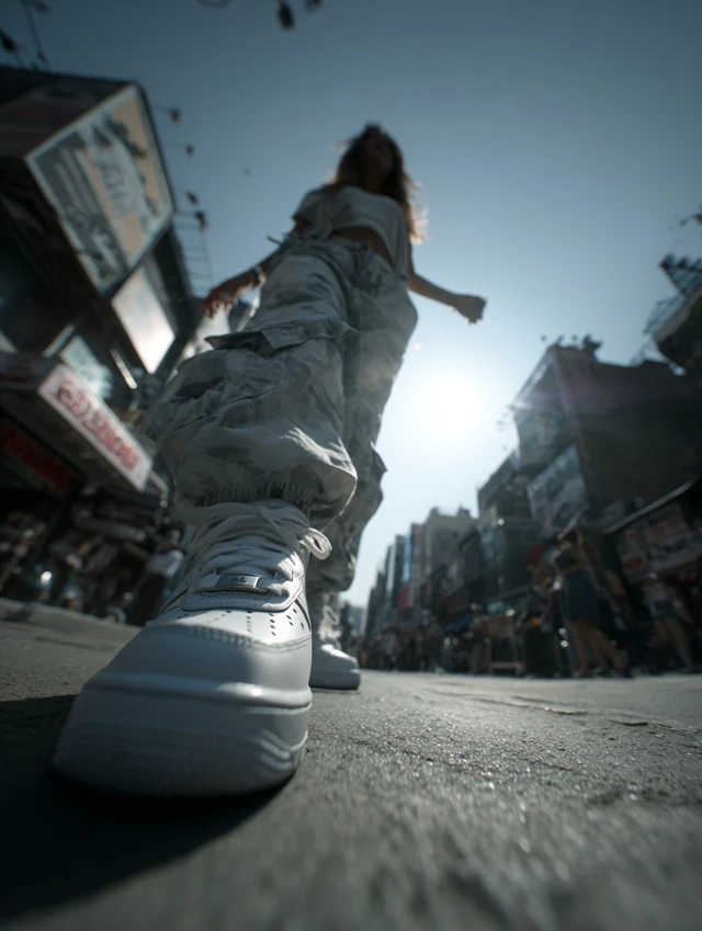 NYC Fashion Indian Woman Nike Air Force