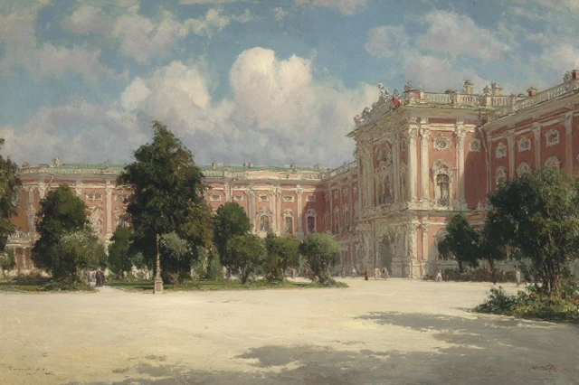 Neo Russian Palace 1890s Imperial Residence Landscape