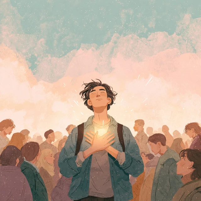 Peaceful Illustration Soft Pastel Colors