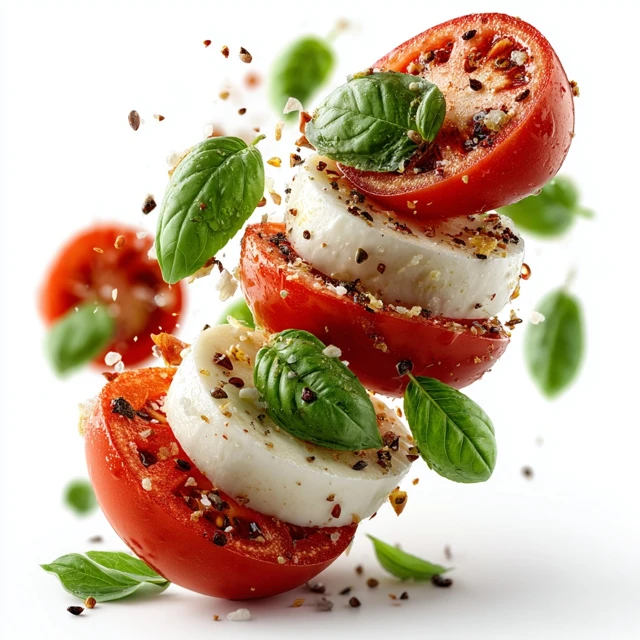 Fresh Tomato Mozzarella and Basil Salad