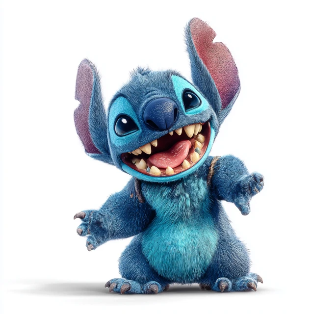 Stitch from Lilo and Stitch Laughing