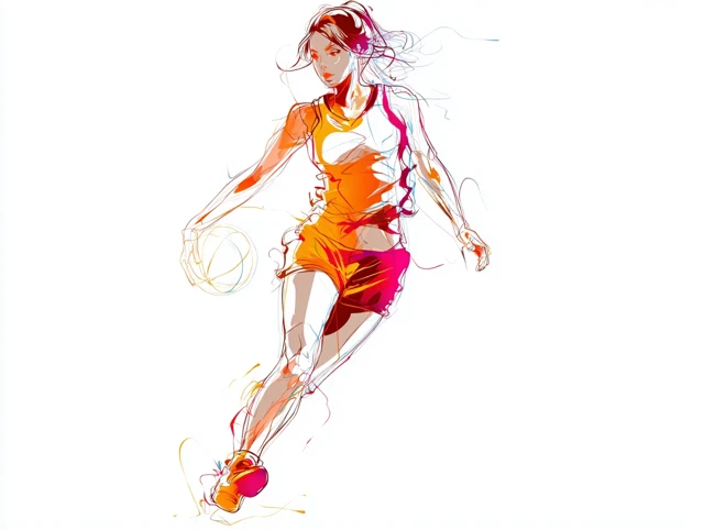 Basketball Player Silhouette Modern Art