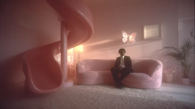Elephant Slide Room 80s Retro Photo