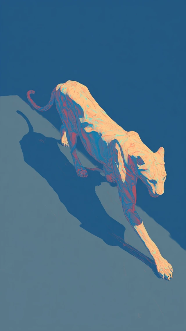 Clay Panther 2D to 3D Surreal Art for TikTok