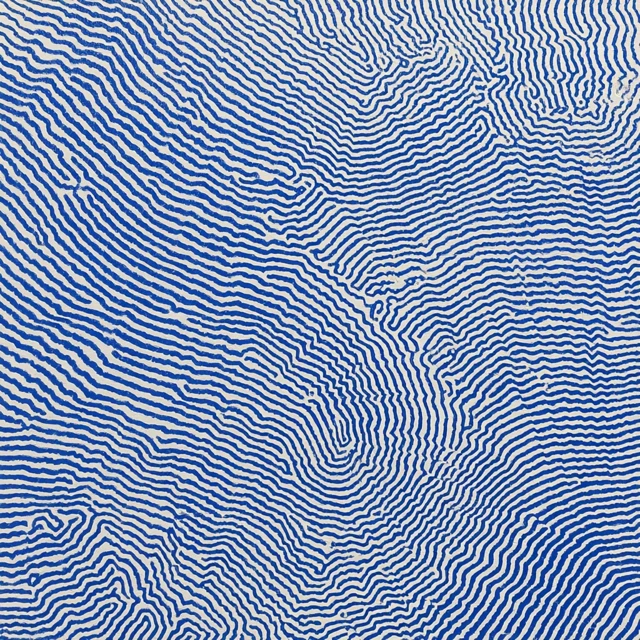 Abstract Blue Lines Pattern on White Background