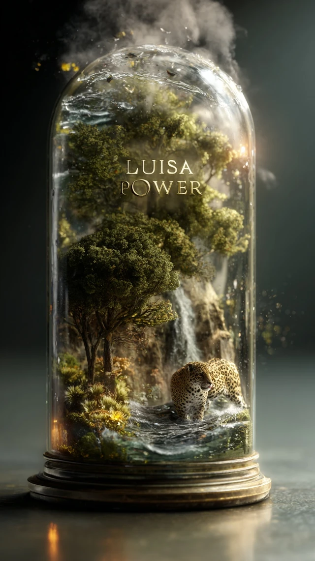 Miniature Jungle Scene in a Glass Capsule LUSA POWER