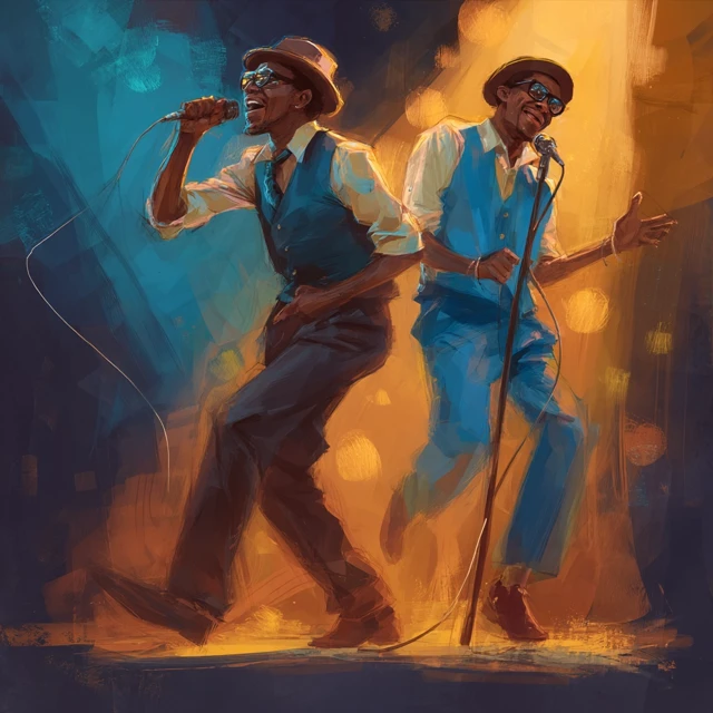 Blues Musicians Mississippi Performance Illustration