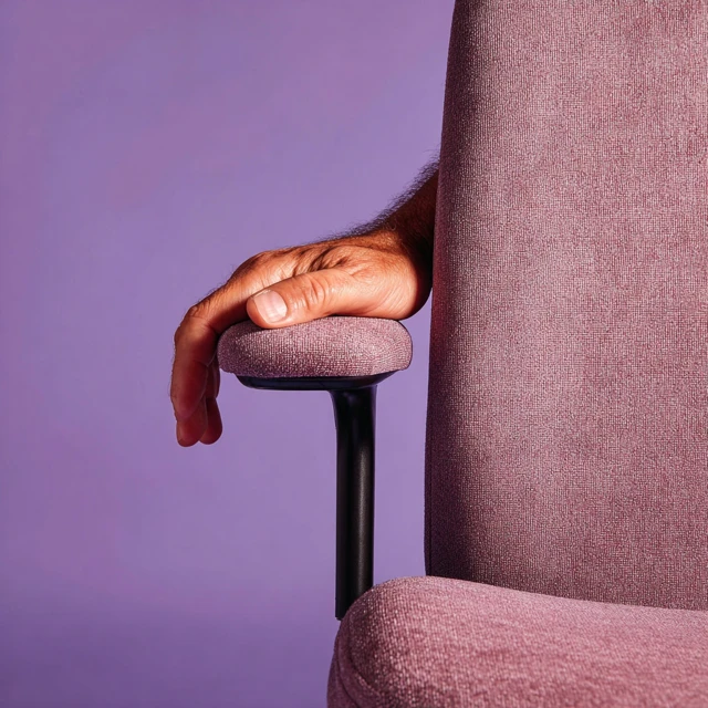 Hand on Office Chair Minimalist Photography