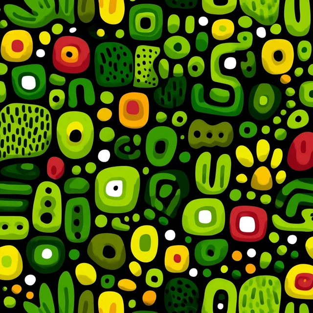 Colorful Doodles Seamless Pattern Vector Art